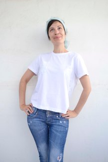 peak T-shirt front white